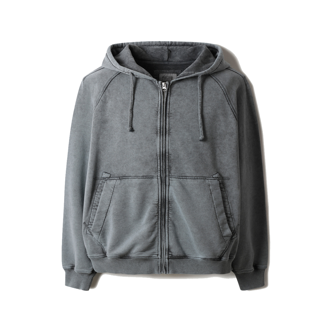 시리즈 셋업 미네랄 워싱 오버핏 후드집업 그레이(Series Set Up Mineral Washing Oversized Hood Zip Up Gray)