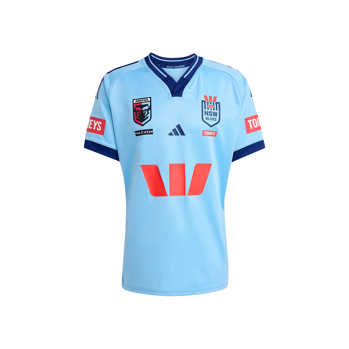 JN3199 Adidas New South Wales Home Jersey Team Light Blue - KR Sizing (Non Marking Ver.)