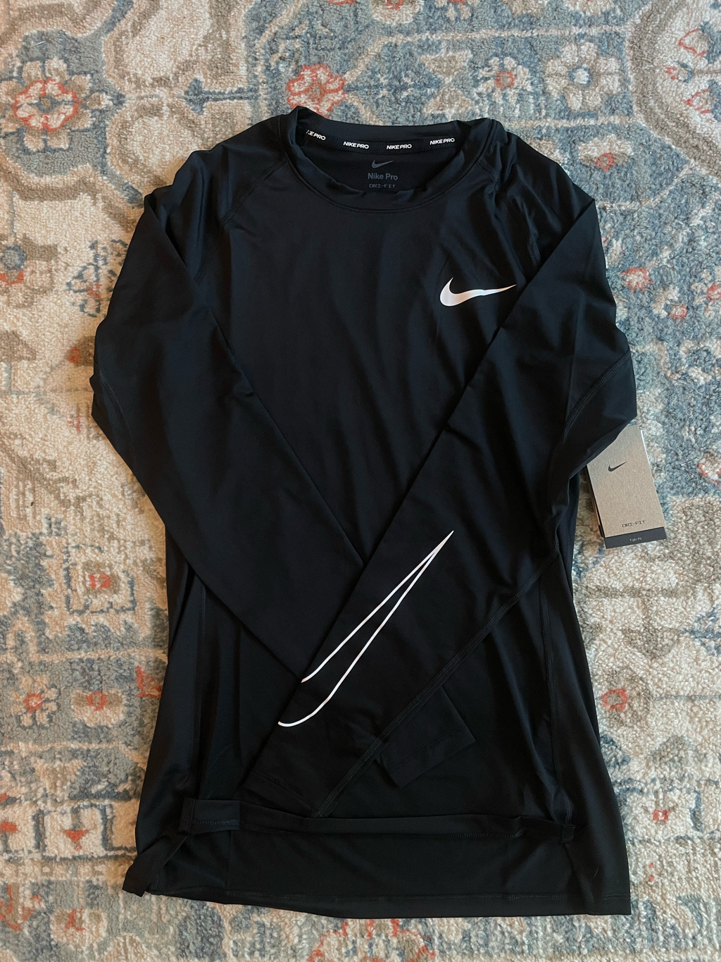 Nike Pro Dri-Fit Tight-Fit Long Sleeve Top Black - Asia 착용 스타일 - 2