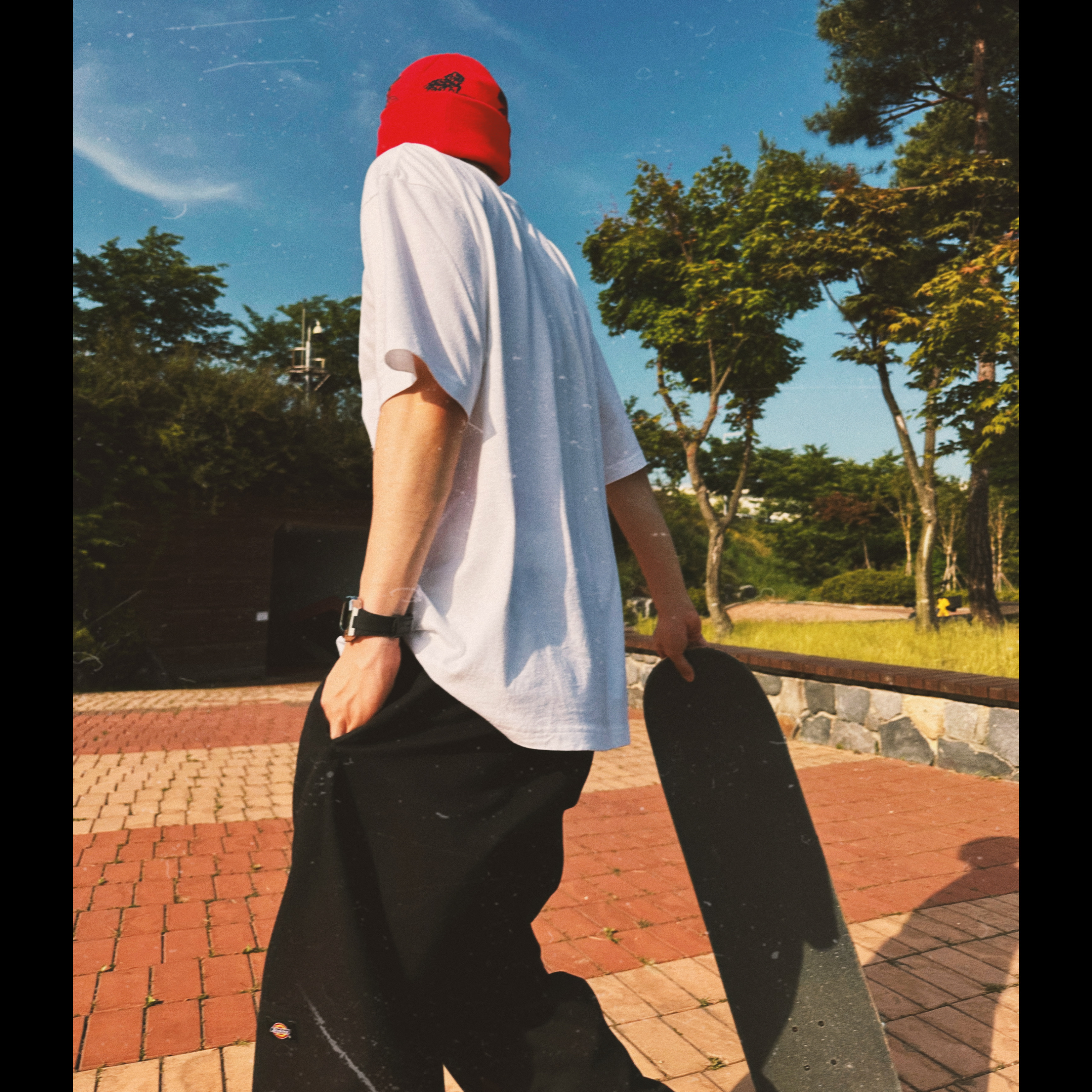 Jordan 1 Retro High OG Chicago 2022, Dickies Loose Fit Double Knee Work Pants Black 착용 스타일 - 4