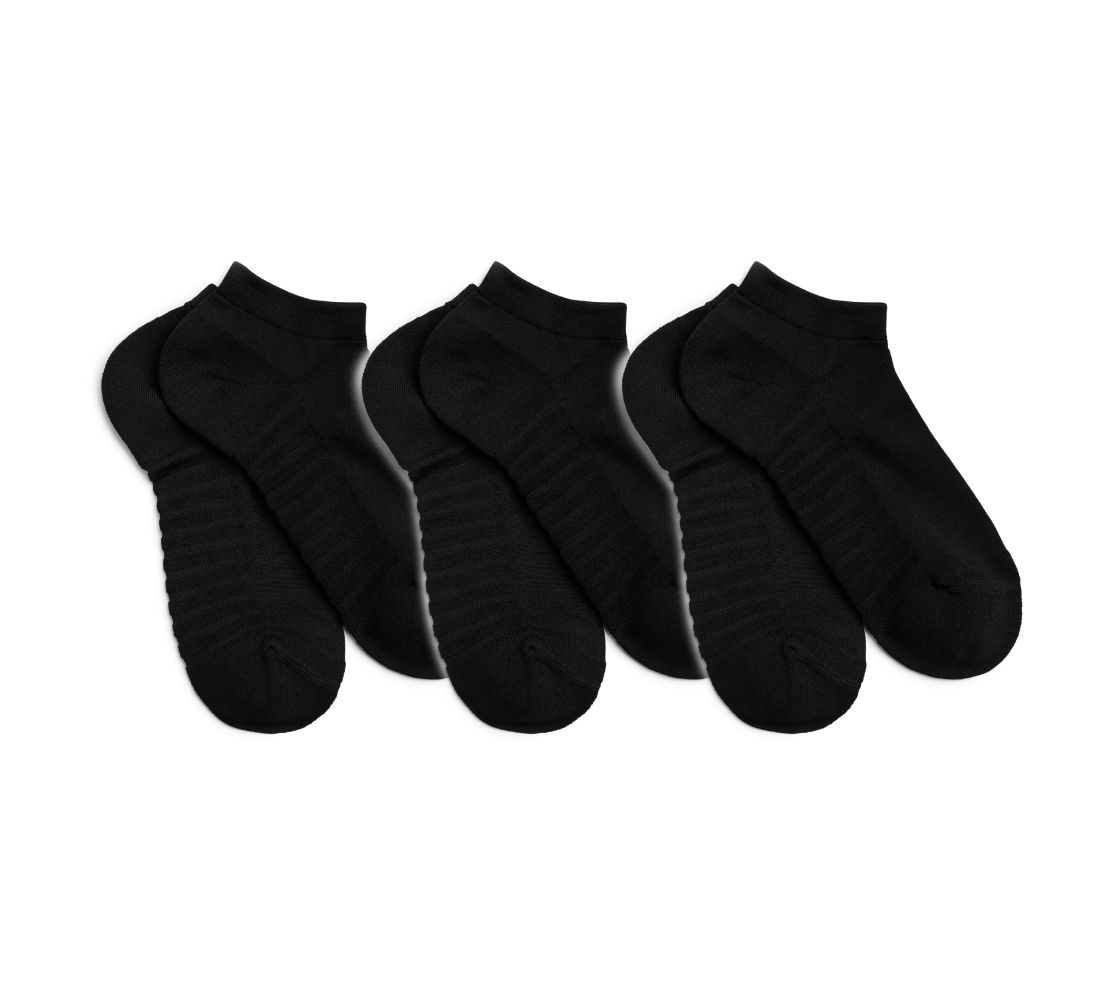 SNEAKERSBK3SET LI2 Airycool Sneakers Socks Black 3 SET