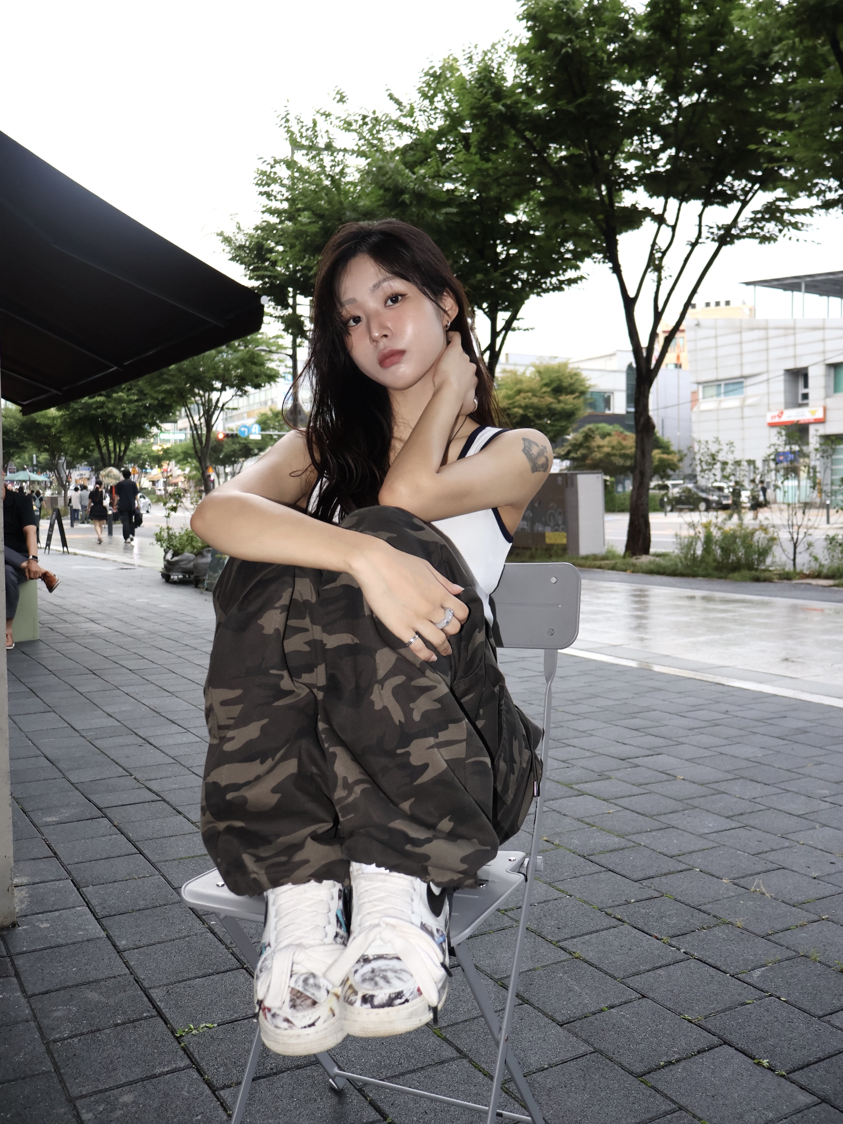 Nike x Peaceminusone Air Force 1 Low Para-Noise 2.0 착용 스타일 - 1