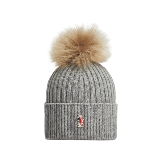 J2-098-3B00017-M1223-930 (W) Moncler Pom Pom Cashmere Beanie Dark Gray - 24FW