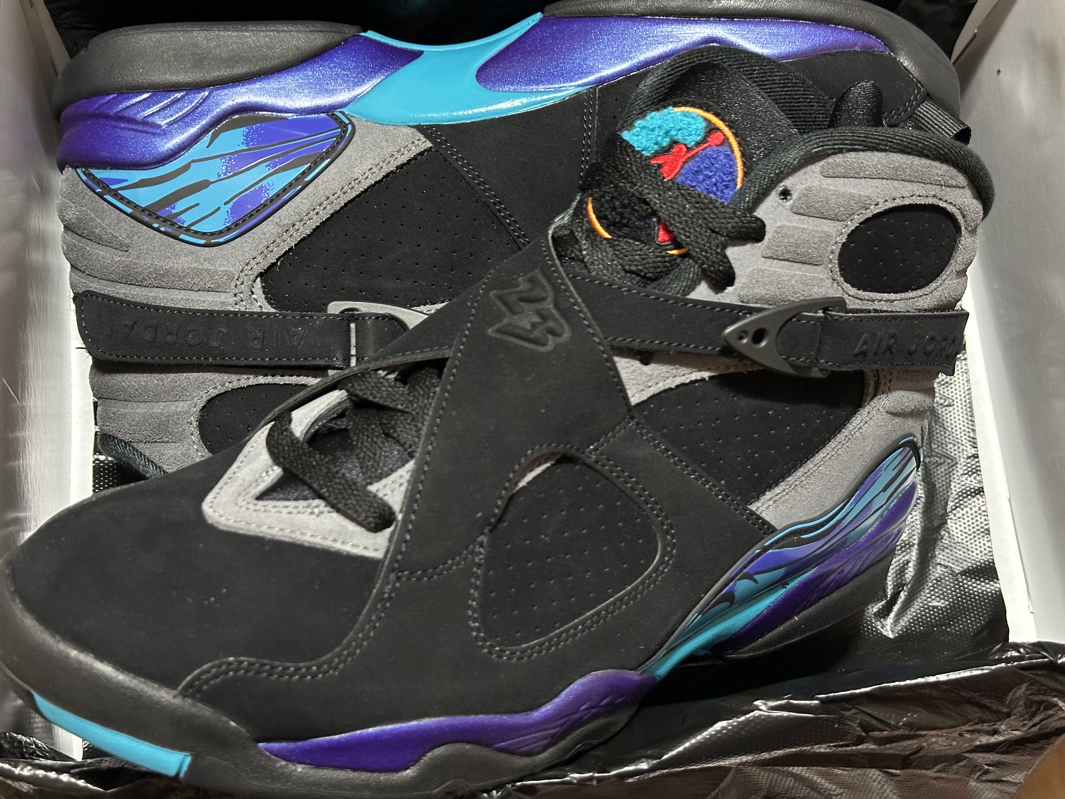 Jordan 8 Retro Aqua 2025 착용 스타일 - 1
