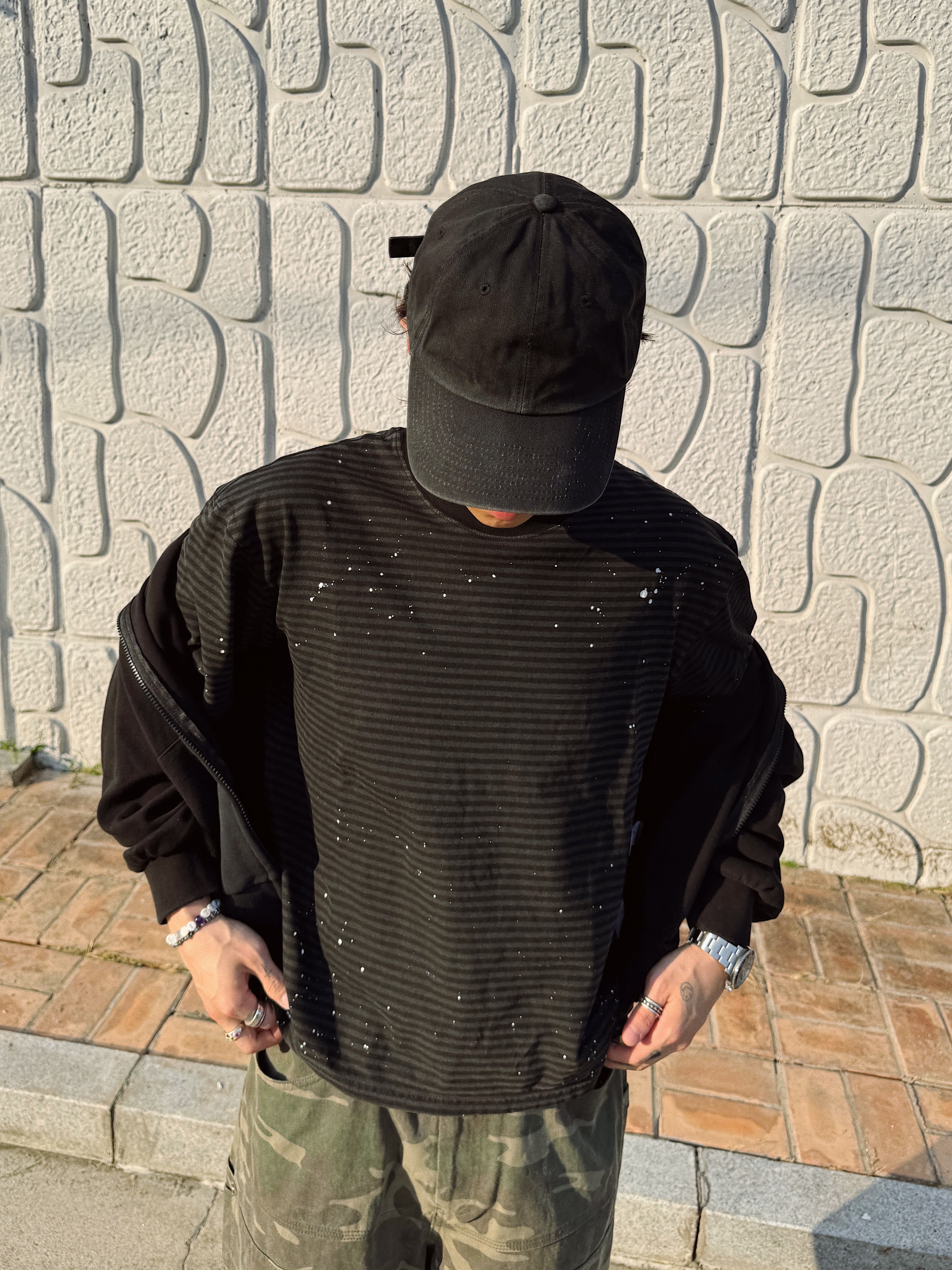 Vacant Archive Moksha Bermuda Pants Camo, Nike x Comme des Garcons Homme Plus Air Max TL 2.5 Black 착용 스타일 - 4