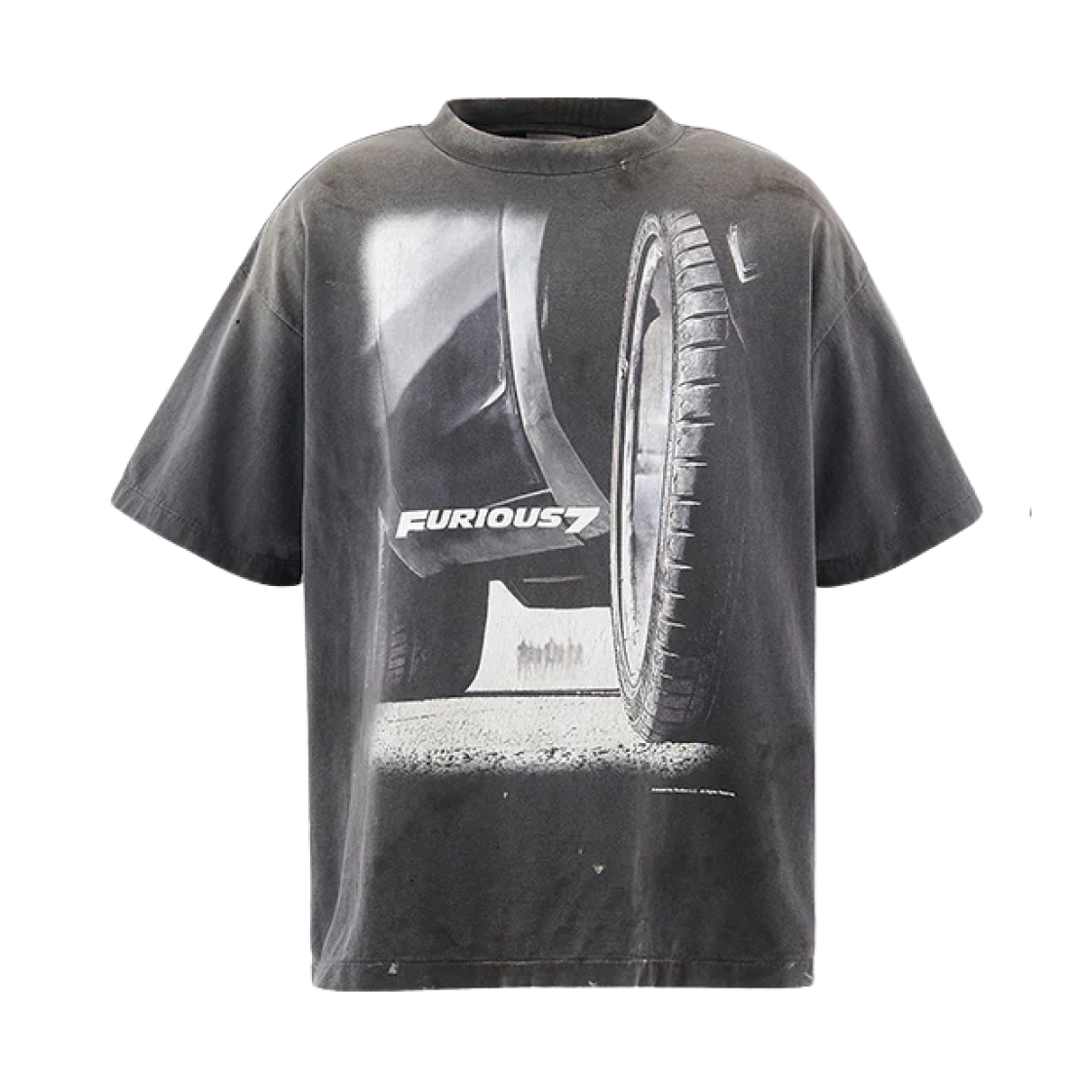세인트 마이클 x 분노의 질주 퓨리어스 7 숏슬리브 티셔츠 블랙 - 25AW