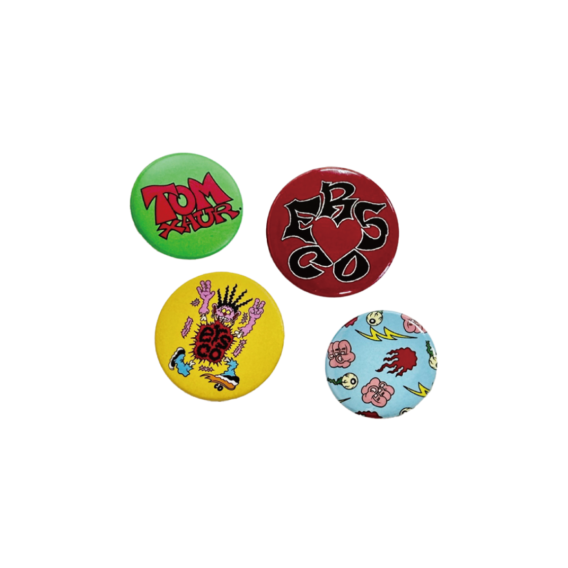 ersco-0101 ersco x TX Graphic Pin Button Pack 4EA