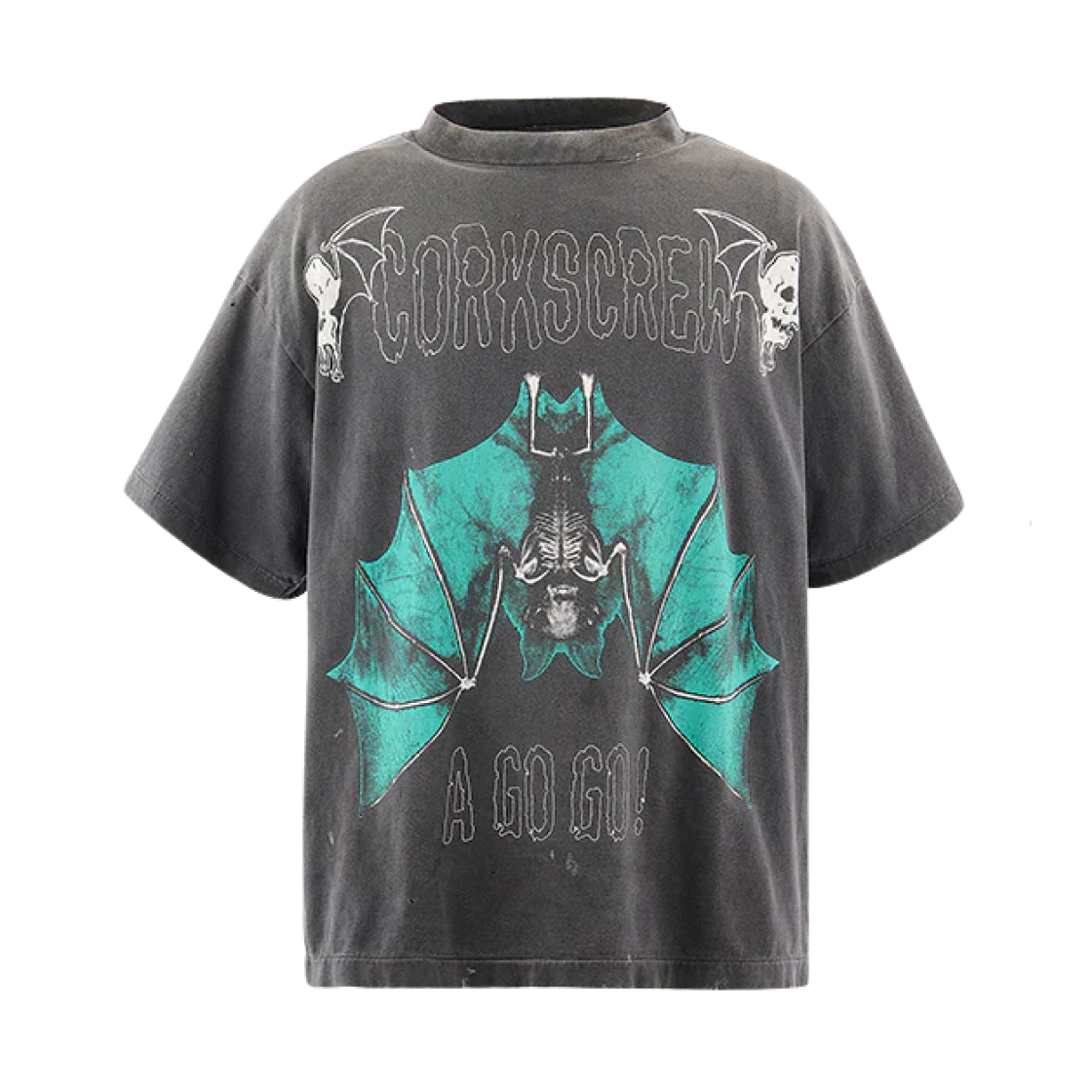 세인트 마이클 x 쿠로유메 숏슬리브 티셔츠 블랙 - 25AW