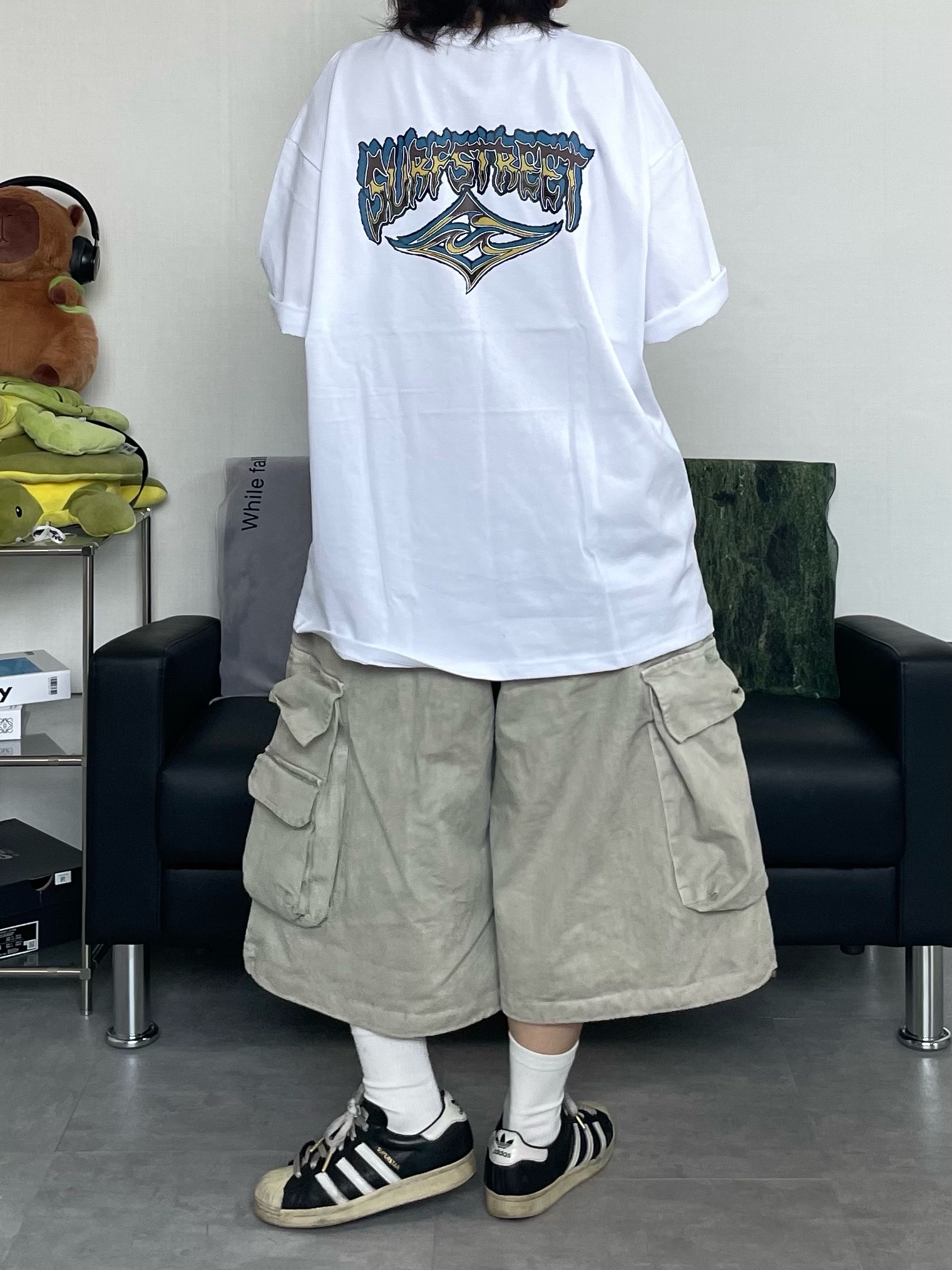 Adidas Superstar Premium Black White, Our Legacy Ladon Leather Keychain Black 착용 스타일 - 6