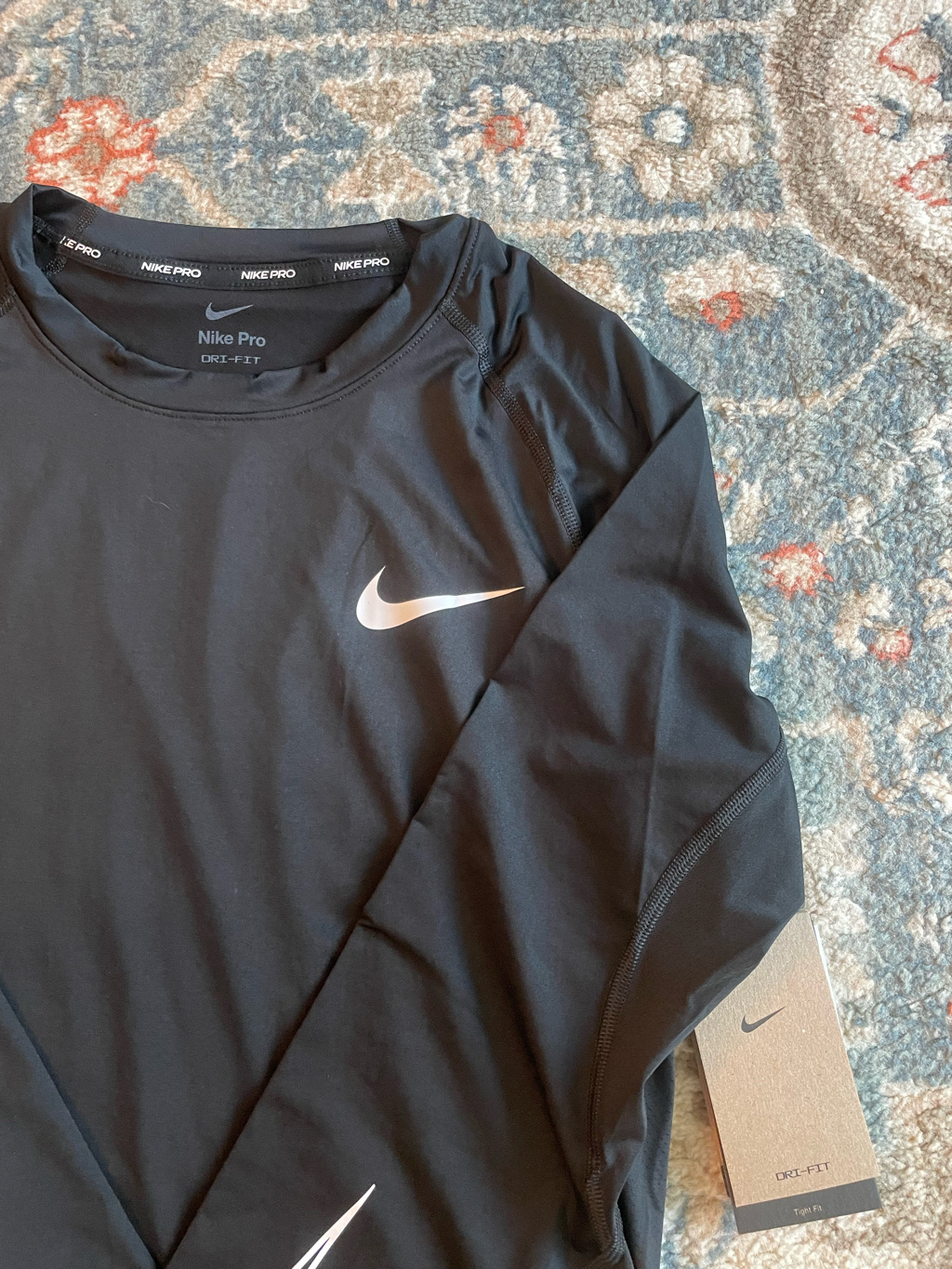 Nike Pro Dri-Fit Tight-Fit Long Sleeve Top Black - Asia 착용 스타일 - 3