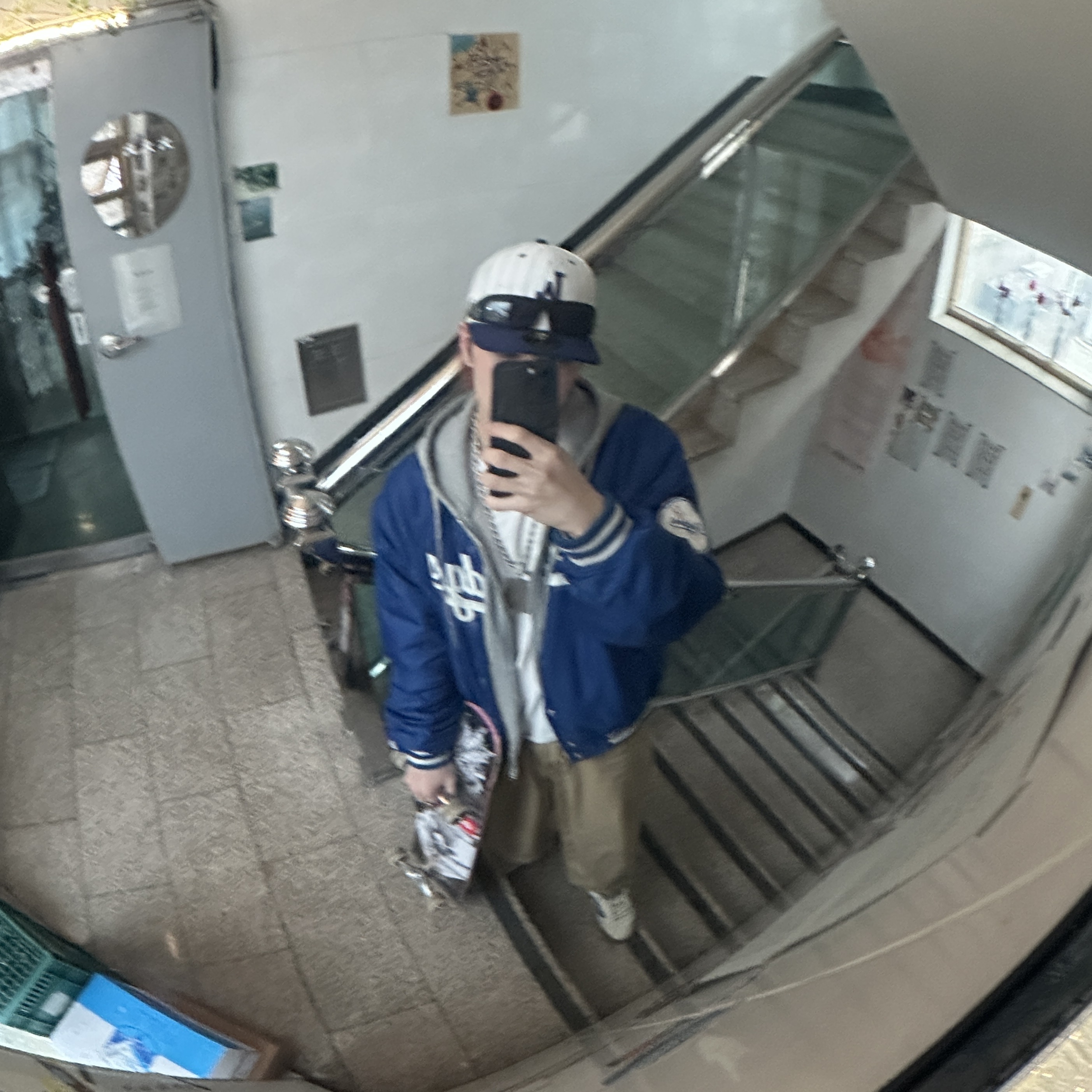 New Era MLB Seoul Series LA Dodgers Nylon Jacket Blue, Needles H.D. Military Pants Khaki 착용 스타일 - 5