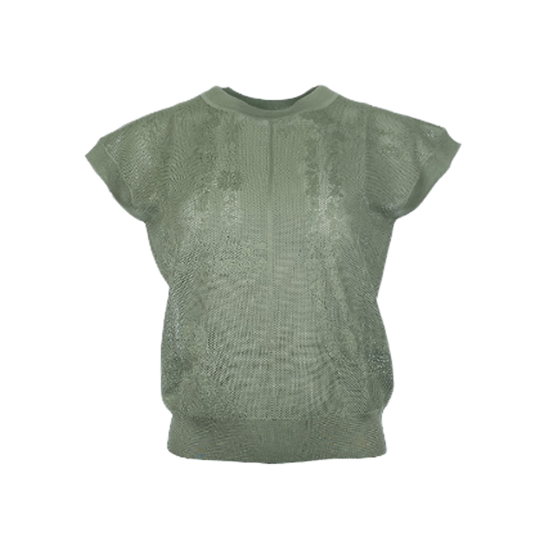 ITJP6U3T3PD4 Hermes Desordre Fleur Short Sleeve Sweater Size 36 Vert Tendre