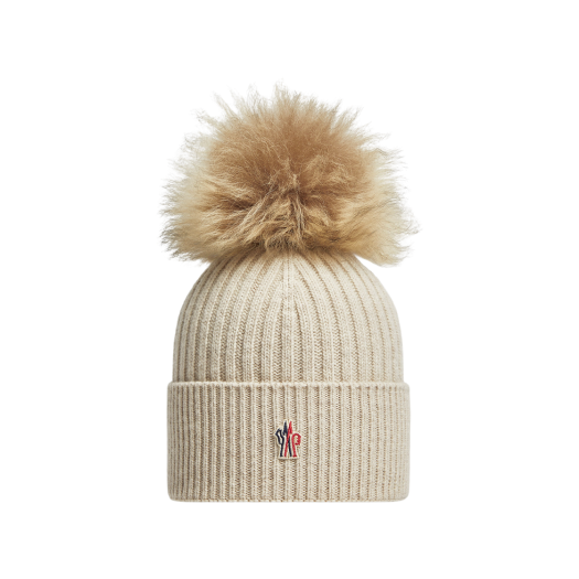 J2-098-3B00017-M1223-230 (W) Moncler Pom Pom Cashmere Beanie Beige - 24FW