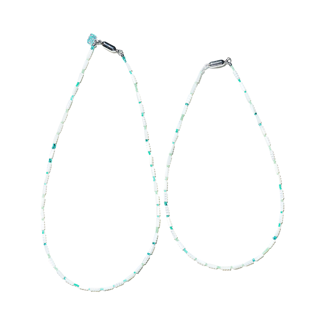 니로 세렌디피티 화이트 엔 민트 드리즐 네크리스 #125(NiRO.SERENDiPiTY White & Mint Drizzle Necklace #125)