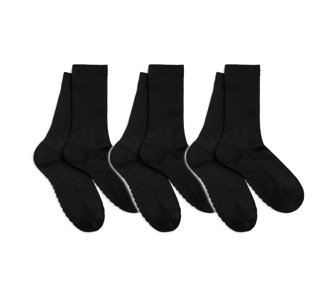 CREWBK3SET LI2 Airycool Crew Socks Black 3 SET