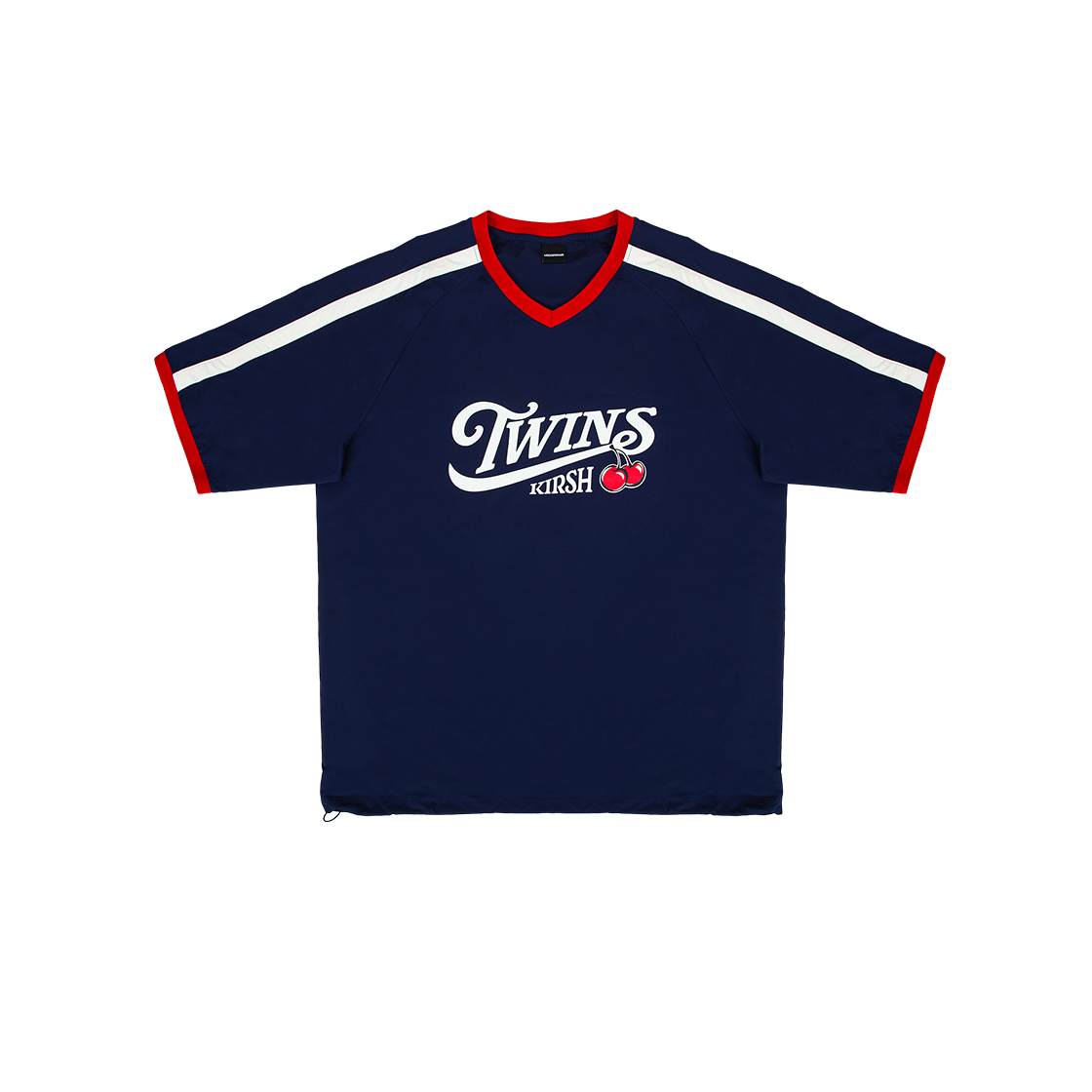 KI255UPTMT002 LG Twins X Kirsh Nylon Short Sleeve Sweatshirt NAVY