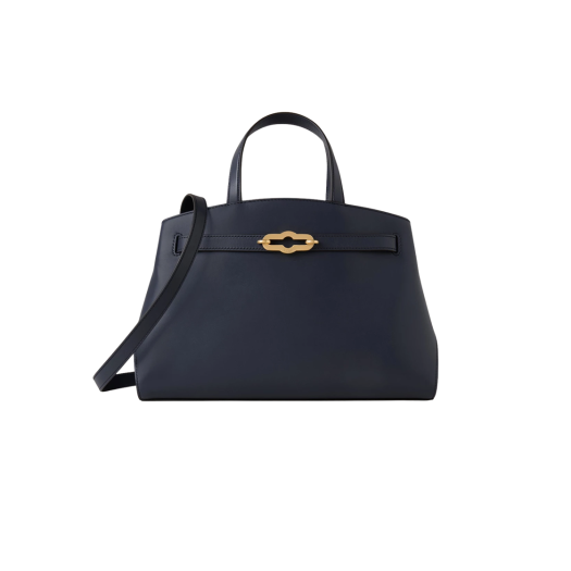 HH9624-615U888 Mulberry Small Pimlico Tote Bag with High Gloss Leather Night Sky
