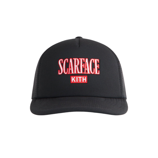 KHM051256-001 Kith x Scarface Poly Foam Nolan Trucker Hat Black