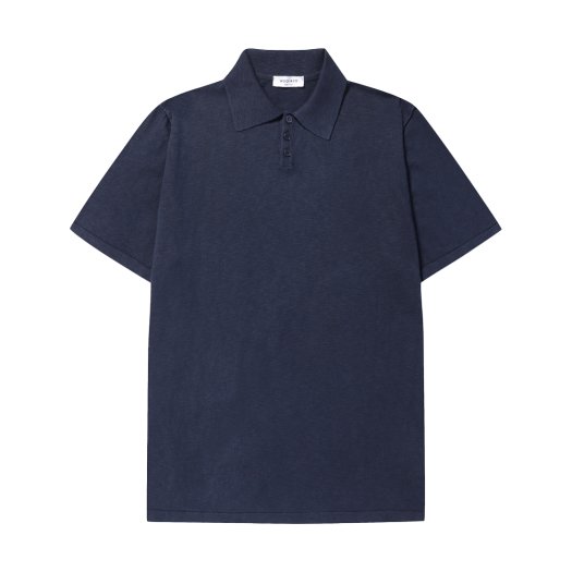 SOWAM24251BUD Series Wool & Co Dyeing Polo Knit Dark Blue