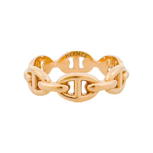 ITQ9HN24PA4J Hermes Chaine dAncre Ring Size 55 18K Rose Gold