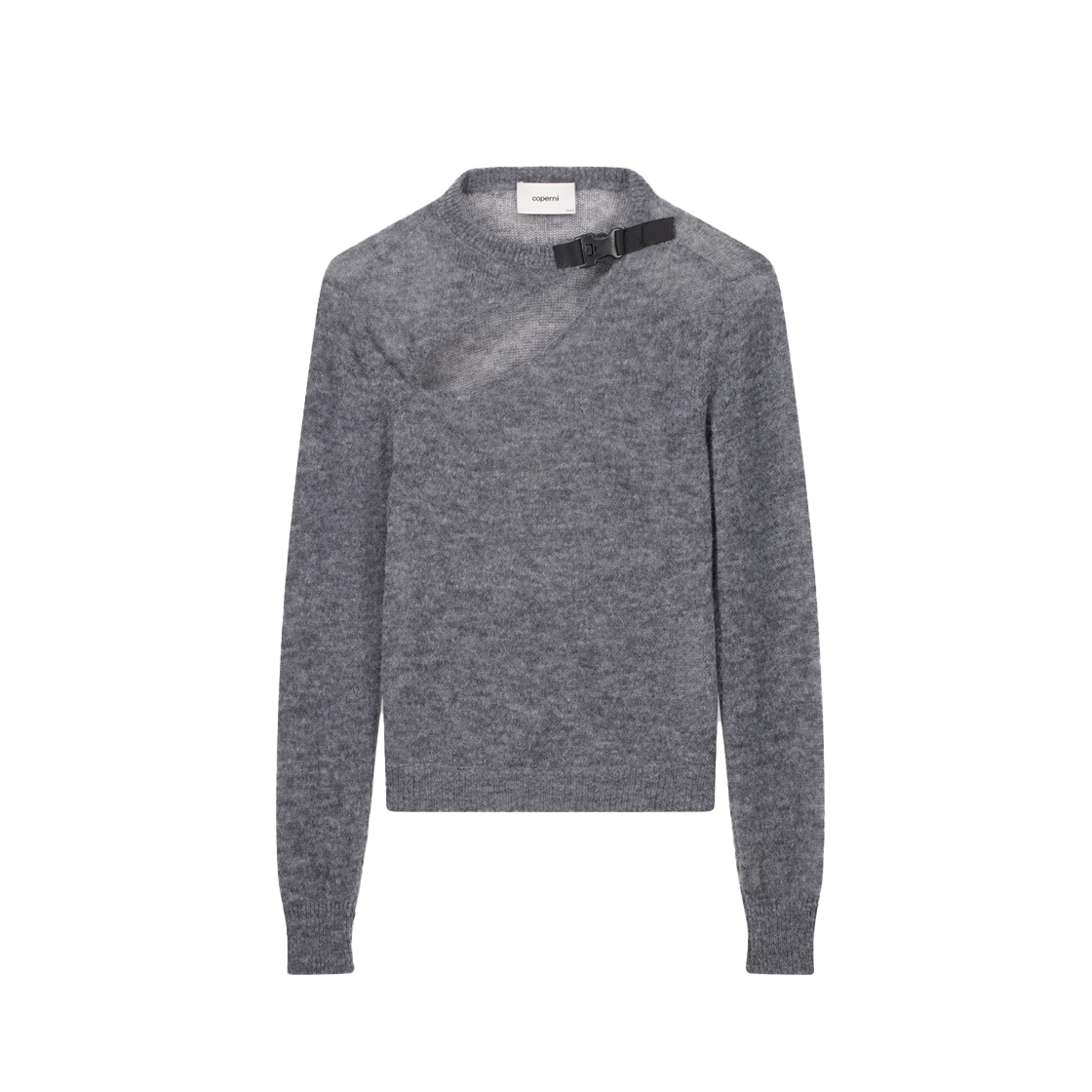 코페르니 우먼 버클 컷 아웃 스웨터 그레이 - 25FW(Coperni Women Buckle Cut Out Sweater Grey - 25FW)