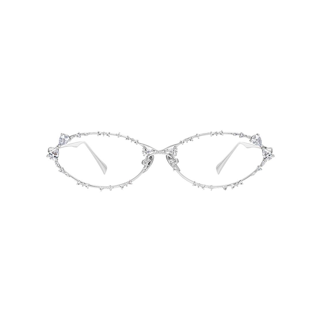 KW5DGLBYV15SV Yvmin Gemstone Patch Up Glasses Silver - 25FW