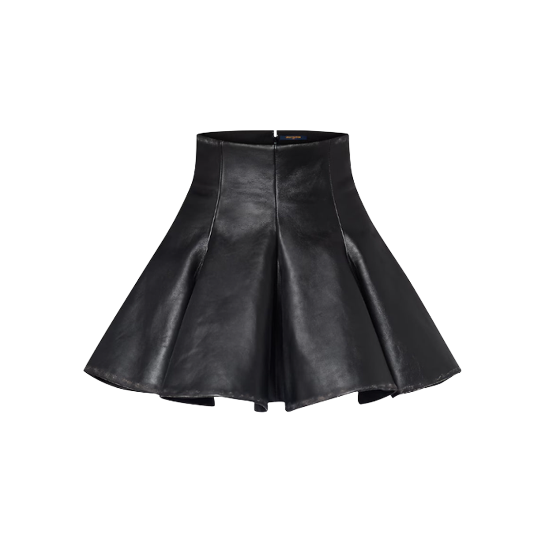 ITRMKGD3OCH6 Louis Vuitton Pleated Calfskin Circle Skirt Size 36 Black