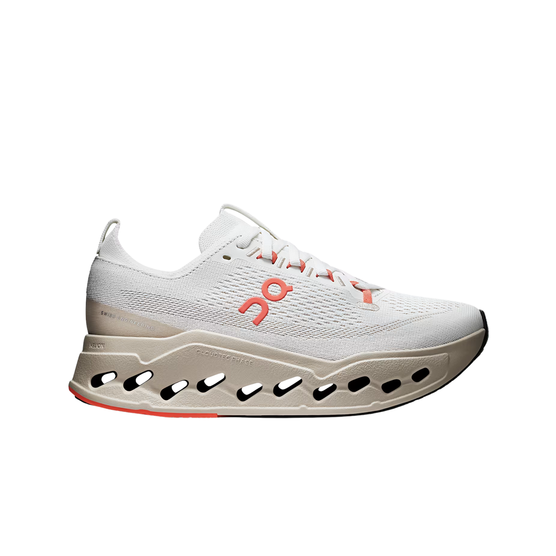 (W) 온 러닝 클라우드서퍼 맥스 아이보리 살몬((W) On Running Cloudsurfer Max Ivory Salmon)