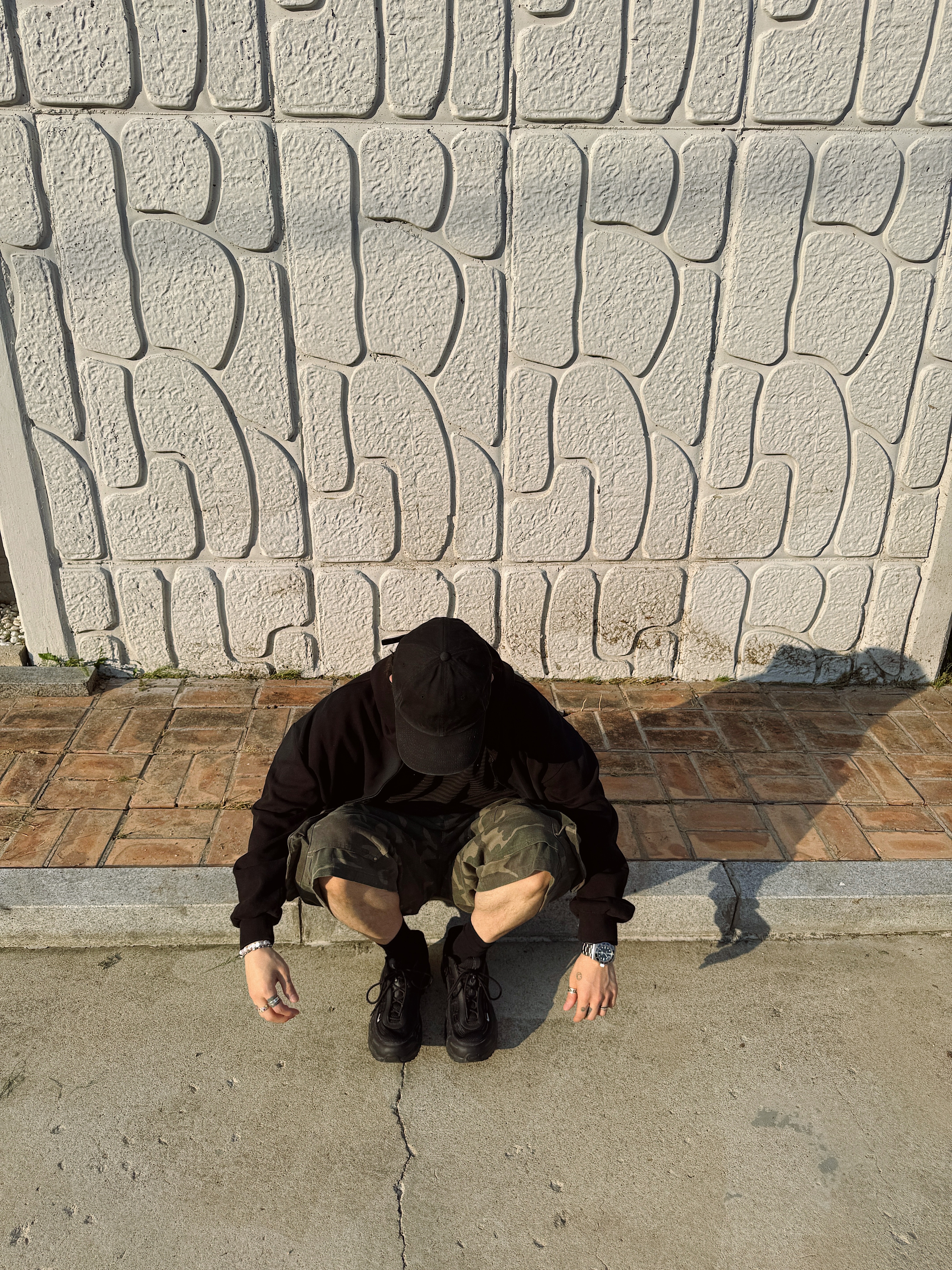 Vacant Archive Moksha Bermuda Pants Camo, Nike x Comme des Garcons Homme Plus Air Max TL 2.5 Black 착용 스타일 - 6