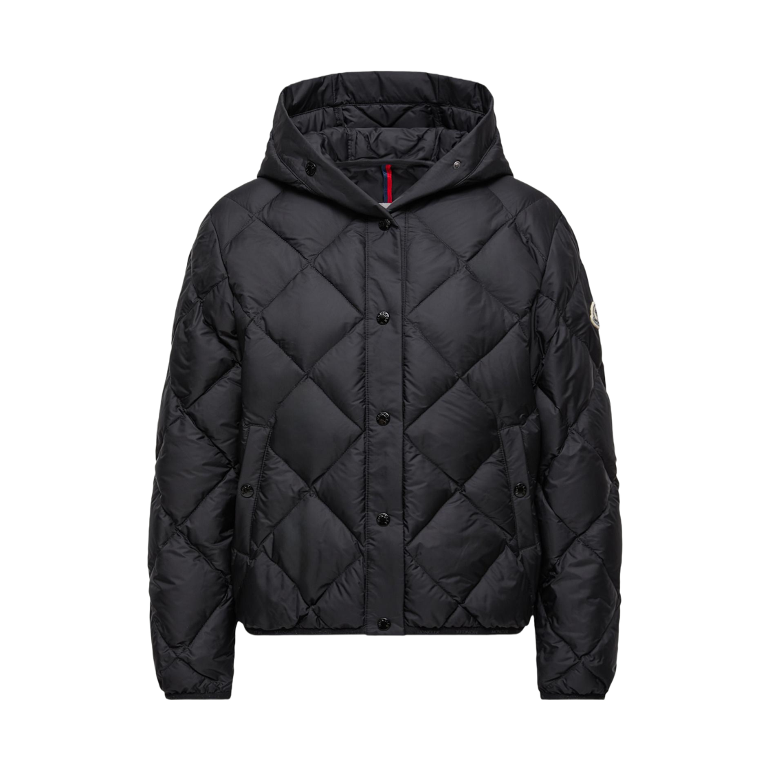 K2-093-1A00254-53A5E-999 (W) Moncler Arvouin Hooded Diamond Quilted Short Down Jacket Black - 25FW