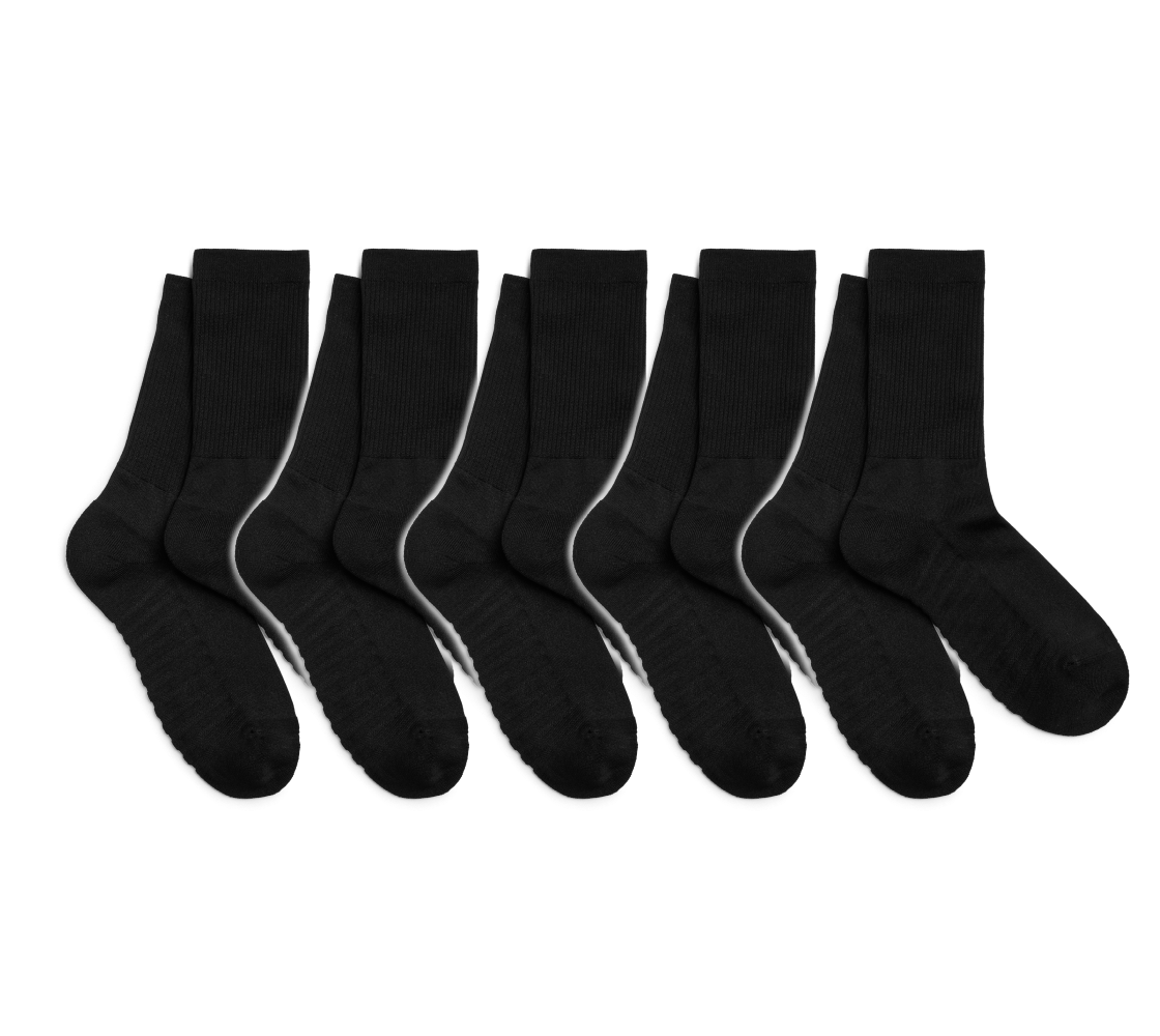 CREWBK5SET LI2 Airycool Crew Socks Black 5 SET