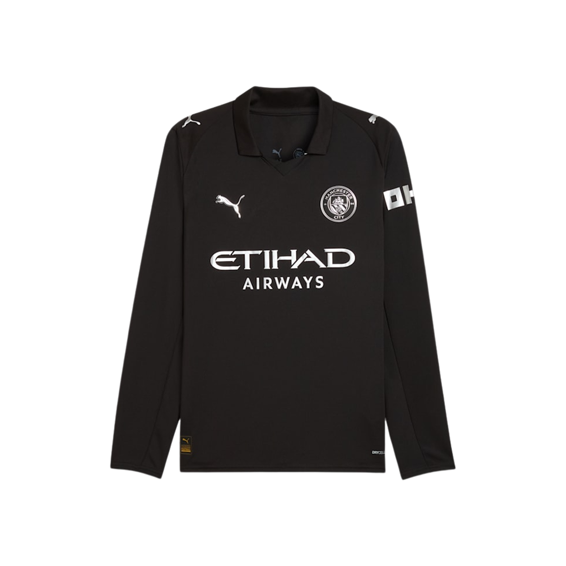 푸마 맨체스터 시티 2025/26 어웨이 레플리카 롱슬리브 저지 블랙 (논 마킹 버전)(Puma Manchester City 2025/26 Away Replica Long Sleeve Jersey Black (Non Marking Ver.))