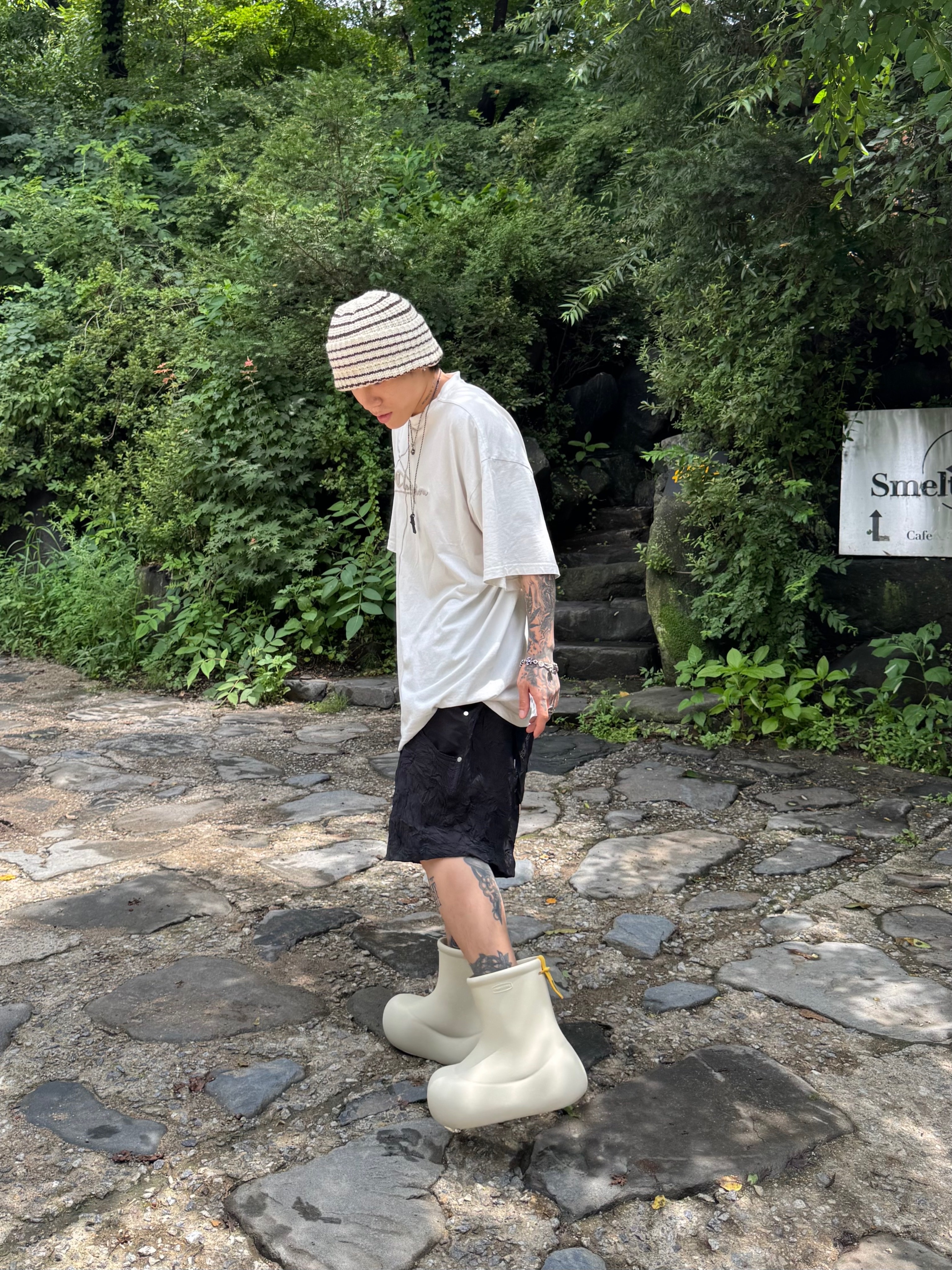 Taw&Toe Zerovity Murff Black, Chrome Hearts Silichrome CH Cross Pendant Black 2022/2023/2025 착용 스타일 - 6