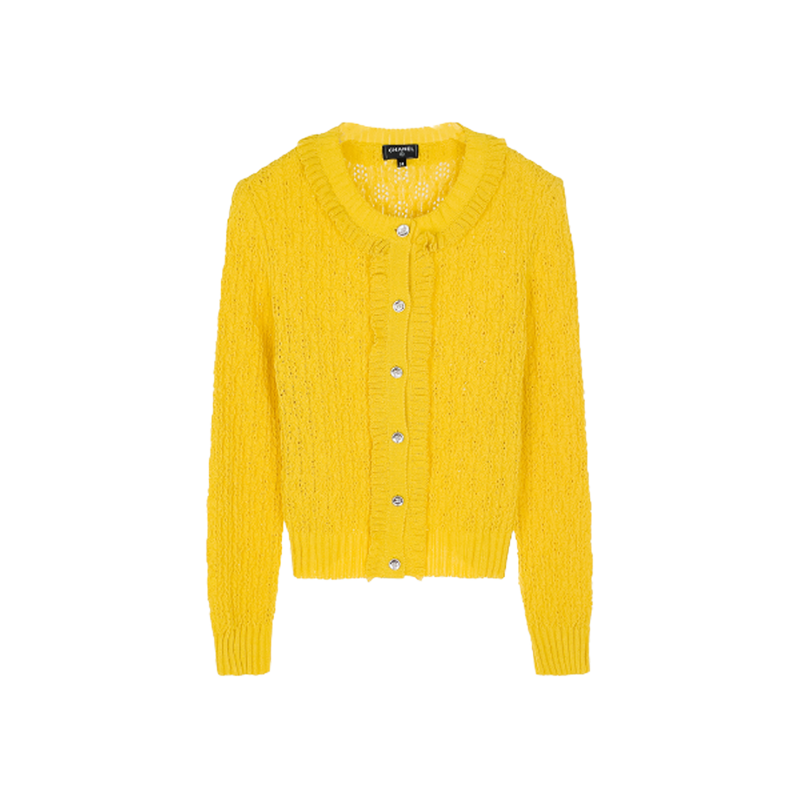 샤넬 25C 코튼 가디건 38 옐로우(Chanel 25C Cotton Cardigan Size 38 Yellow) - 1