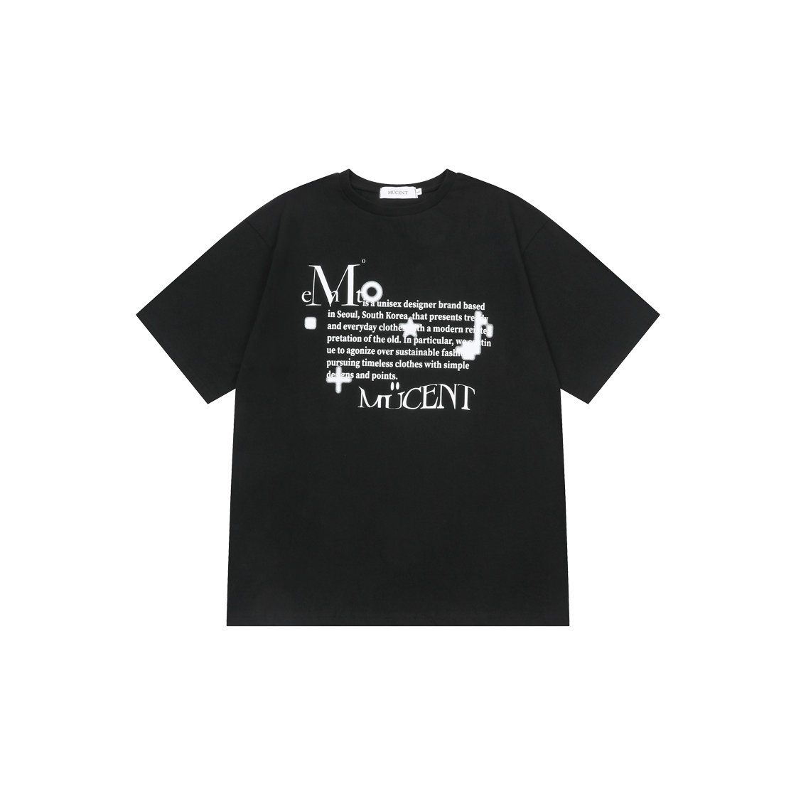 무센트 톤즈 뮤직 레터링 반팔 티 남녀공용 블랙(MUCENT Tonz Music Lettering Half T Unisex Black) - 3