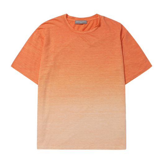 SOTAM24202ORX Series Daniel Fiesoli Gradation Linen T Shirt Orange