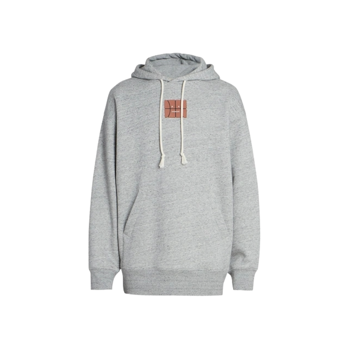 CI0078-CC3 Acne Studios Logo Patch Marble Hooded Grey Melange