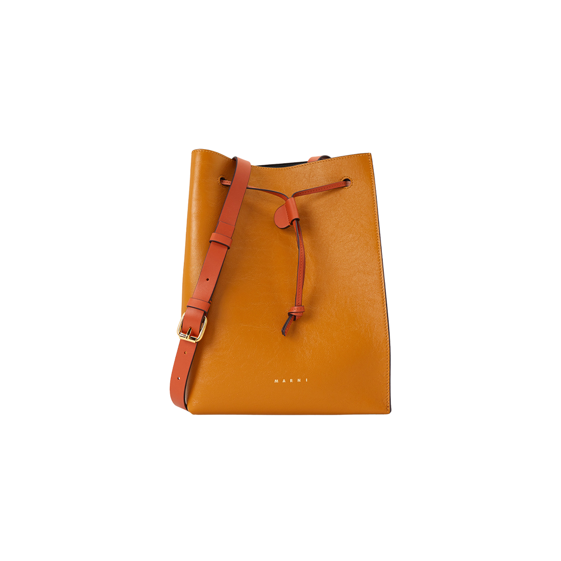 SCMP0036Q0-P2644-Z2I32 Marni Logo Bucket Bag Brown