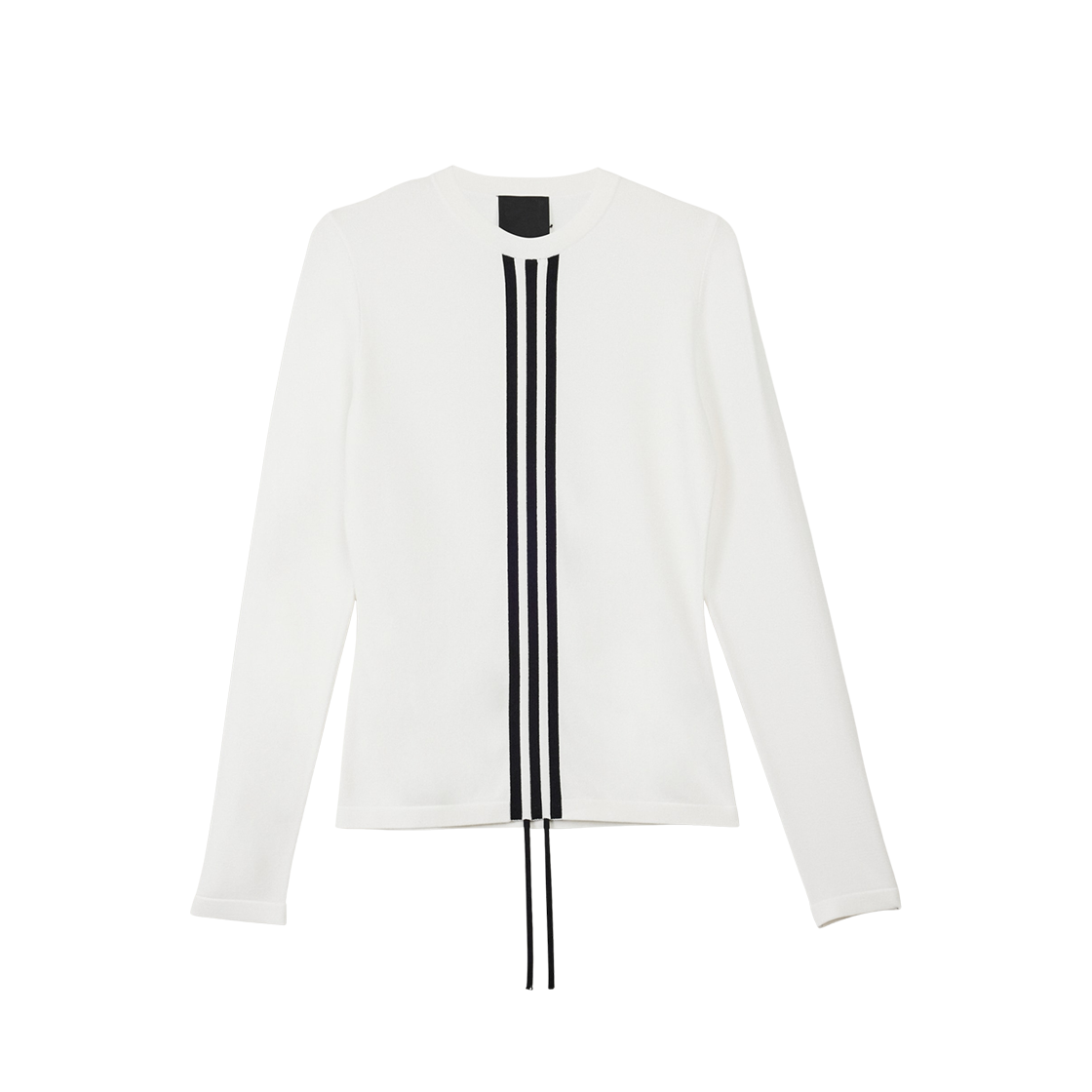 KD4760 (W) Y-3 3-Stripes Long Sleeve T-Shirt White