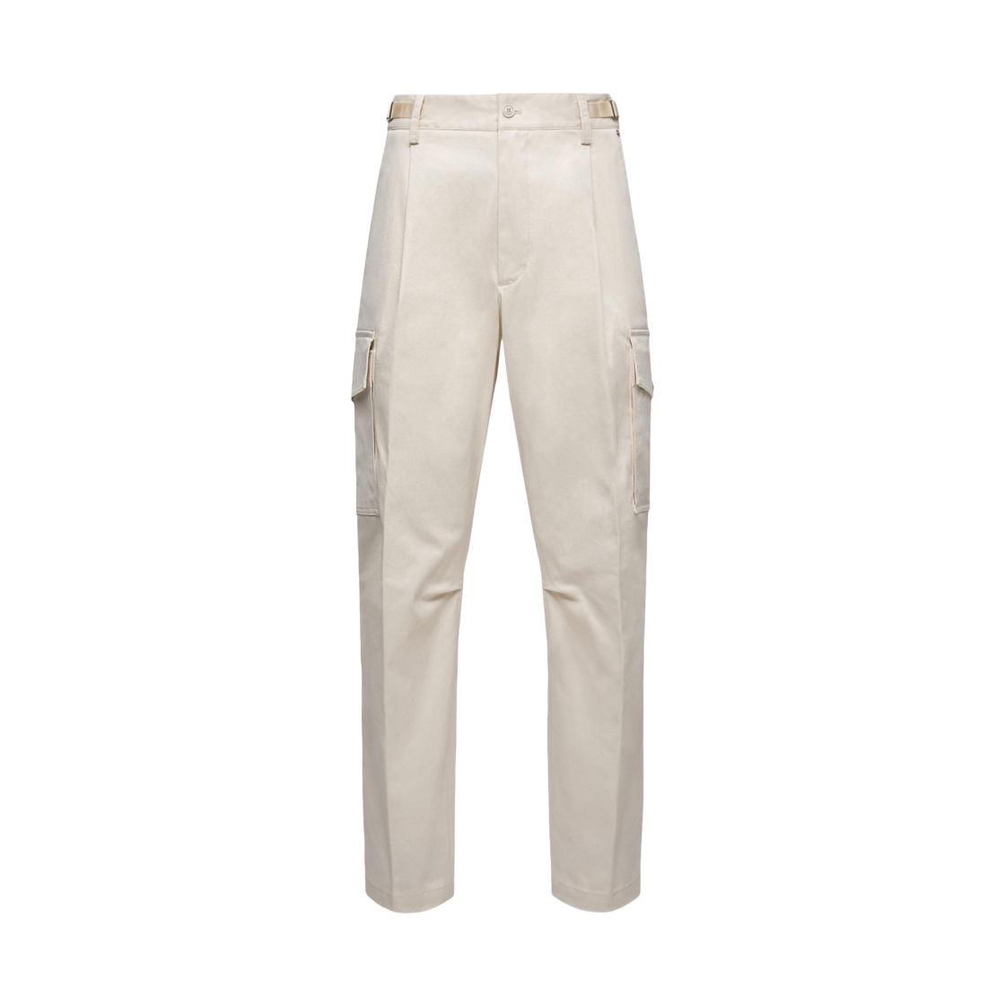 K2-091-2A00026-598R1-041 Moncler Cotton Gabardine Cargo Trousers White Ivory - 25FW