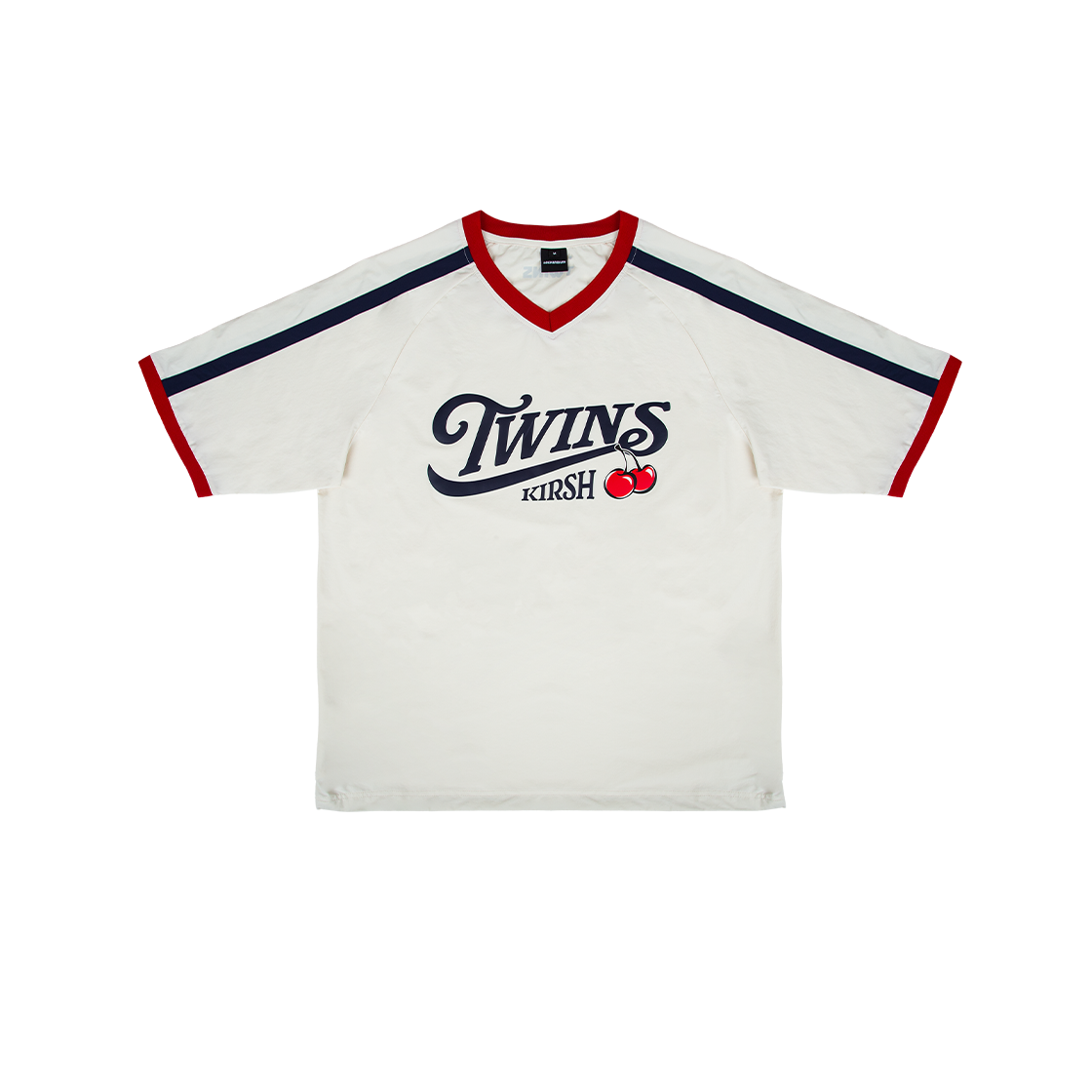 KI255UPTMT001 LG Twins X Kirsh Nylon Short Sleeve Sweatshirt IVORY