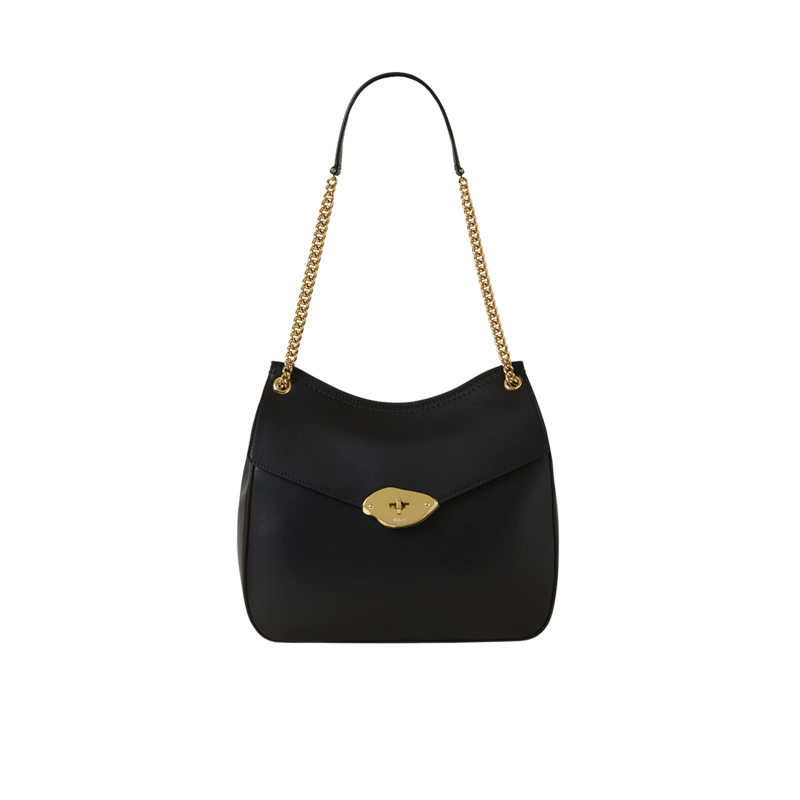 HH9603-615A100 Mulberry Lana Chain Shoulder Bag with High Gloss Leather Black