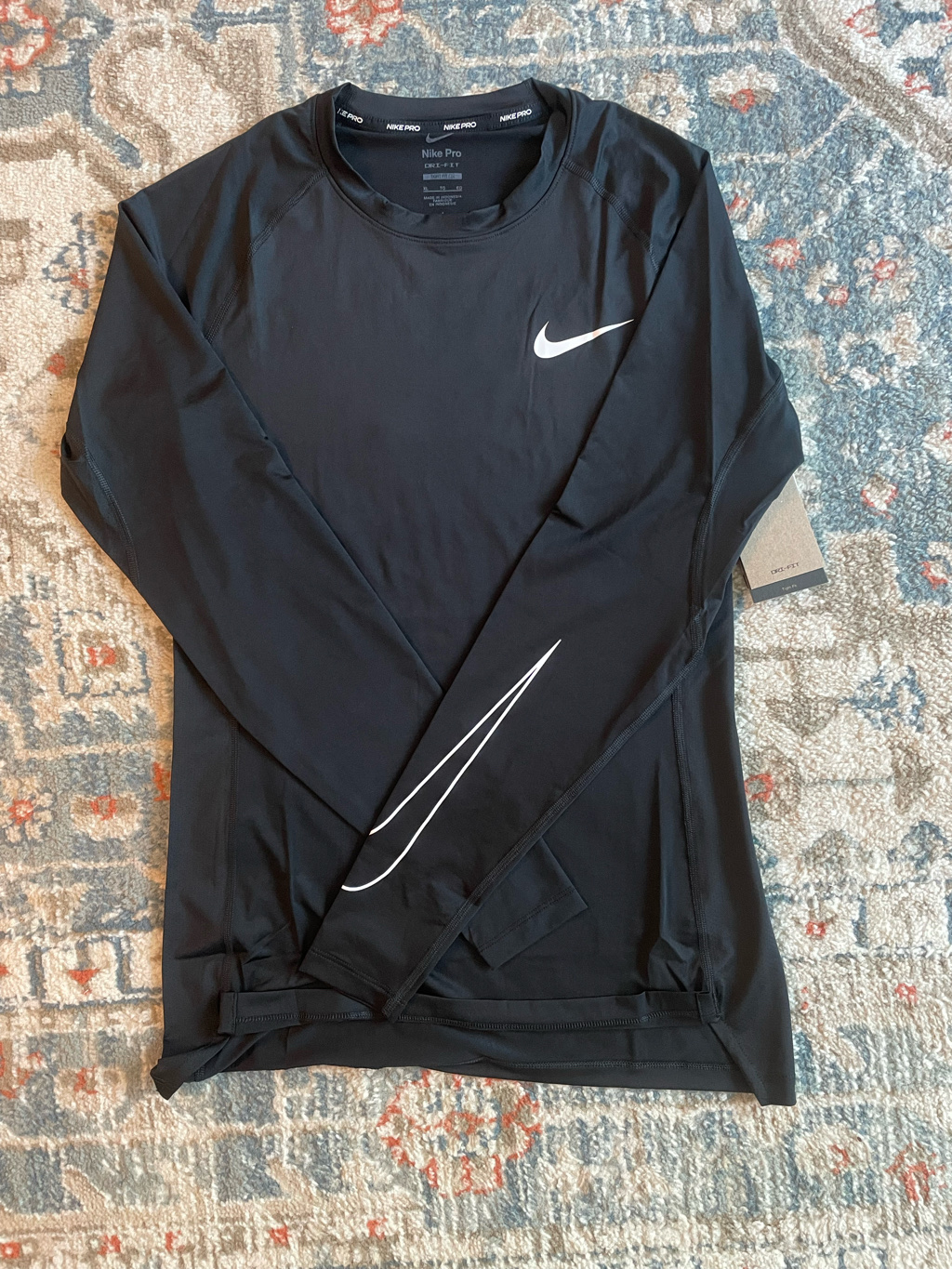 Nike Pro Dri-Fit Tight-Fit Long Sleeve Top Black - Asia 착용 스타일 - 1