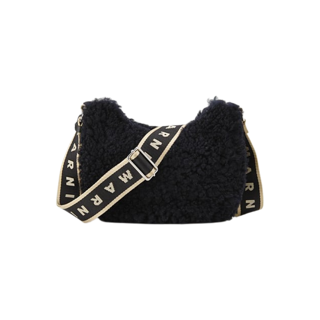SBMP0128Q0-LM071-00B99 Marni Shearing Hobo Bag Black