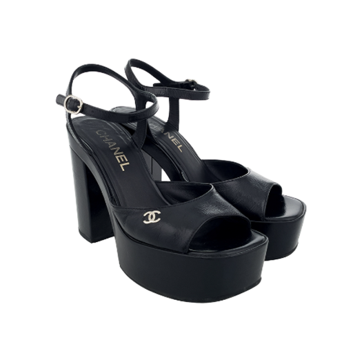 ITC7G5M3G7WE Chanel 24A CC Logo Pumps Heels 36.5 Black