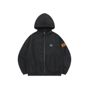 MUCENT Milan Signature Logo Hood Wind Breaker Black