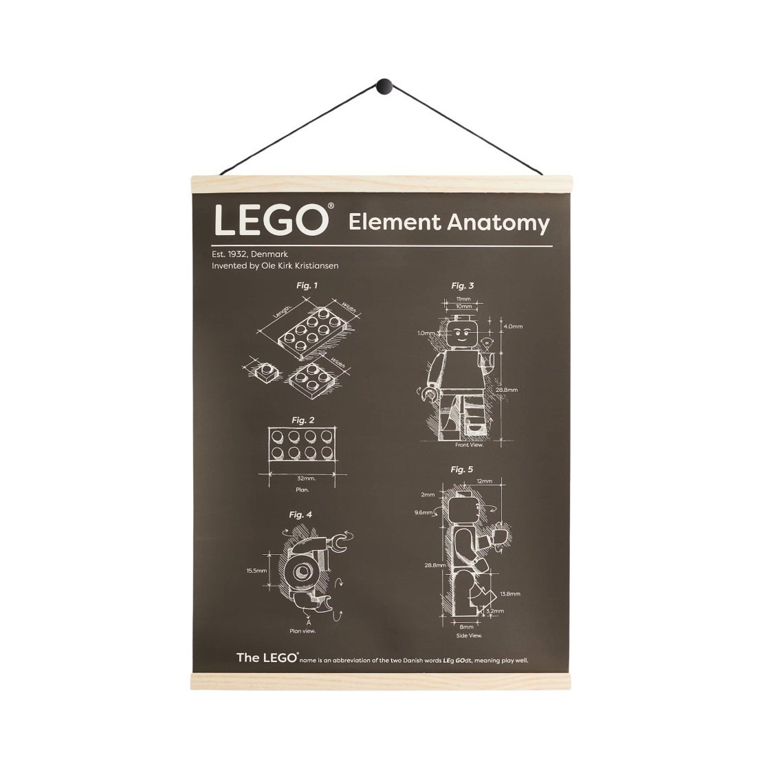 에이치앤엠 x 레고 포스트 행거 & 포스터 다크 그레이 레고(H&M x Lego Post Hangers & Posters Dark Grey Lego)