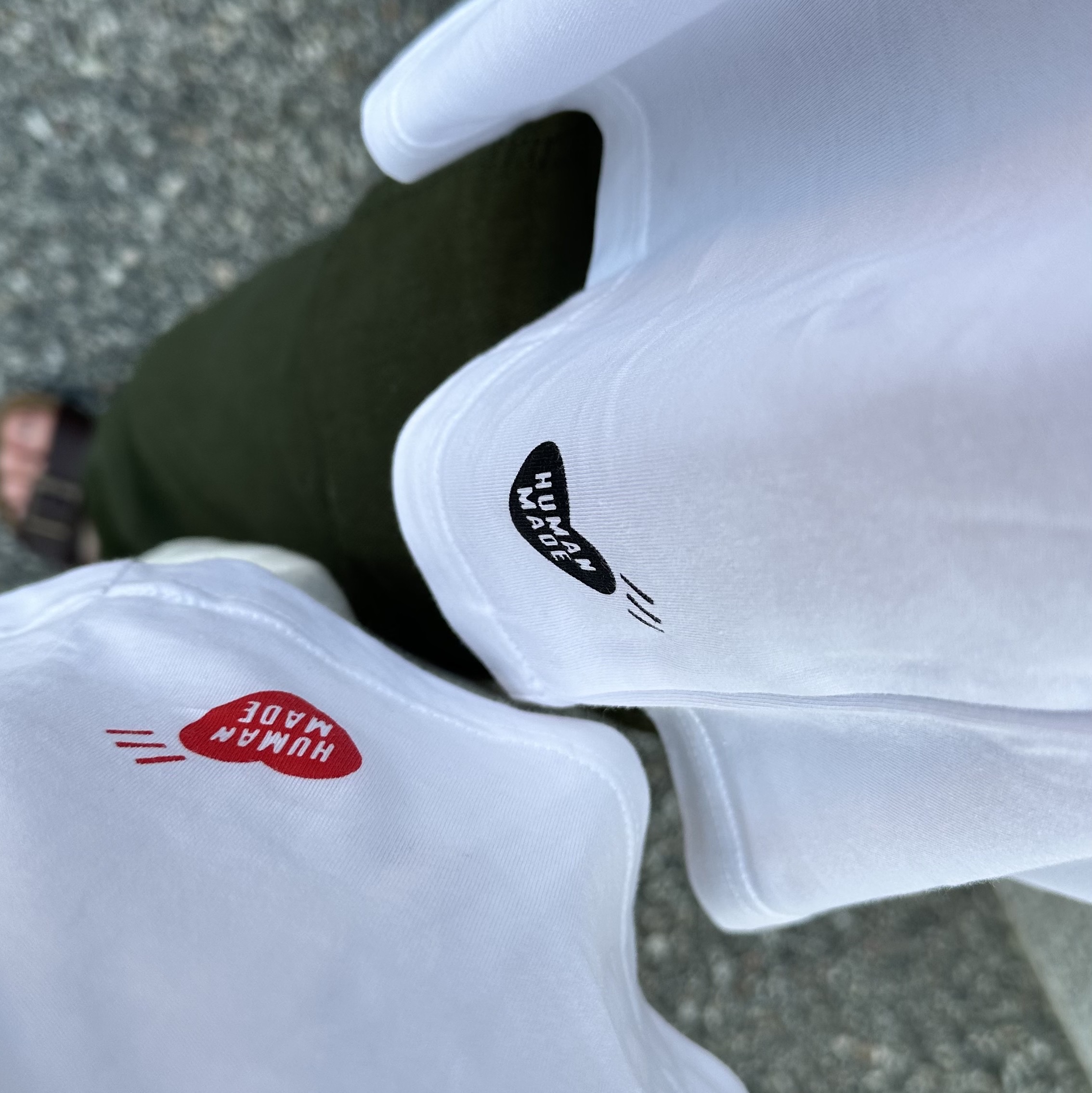 Human Made T-Shirts White (3 Pack) 착용 스타일 - 1