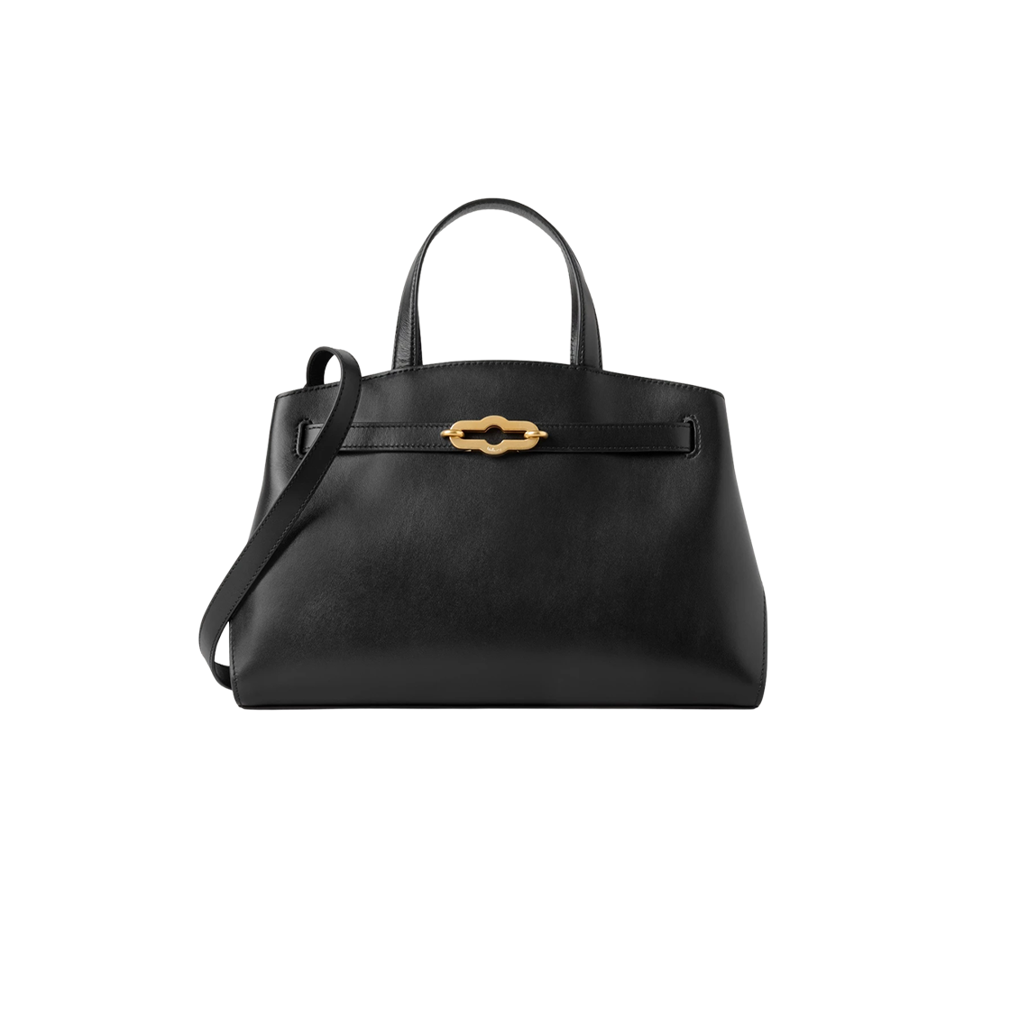 HH9624-615A100 Mulberry Small Pimlico Tote Bag with High Gloss Leather Black