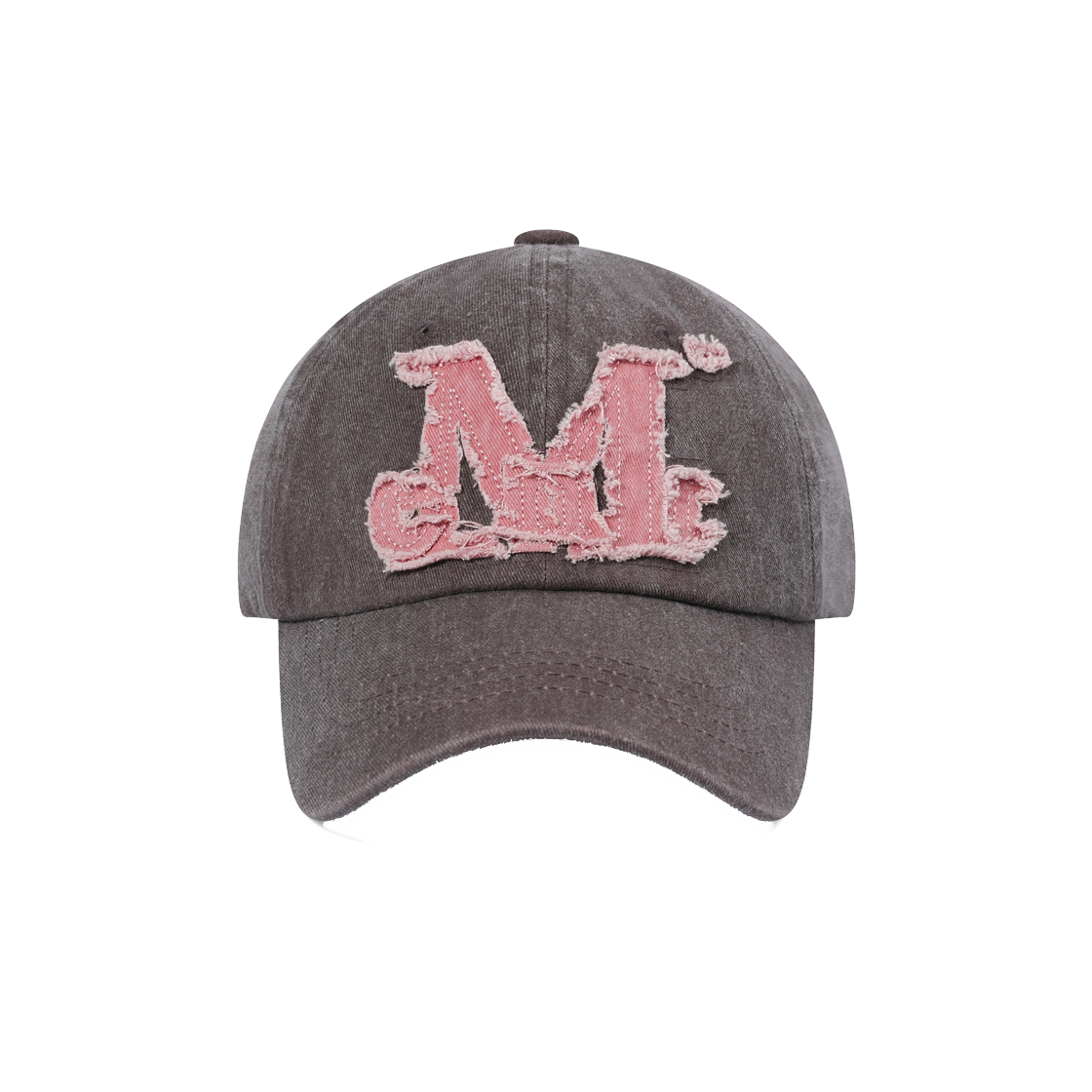 P00000ZH MUCENT Vintage Washing Applique Ball Cap Vintage Washed Choco (Pink Logo)